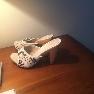 Burberry wooden heel sandals